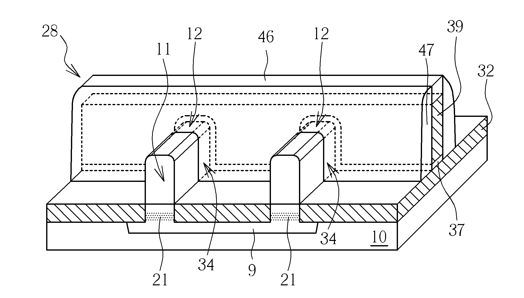 Structure of field effect transistor with fin structure and fabricating method thereof