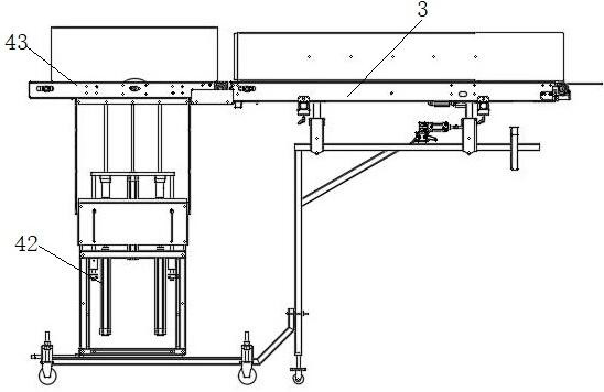 Novel case unpacking machine for large-capacity beverage production line