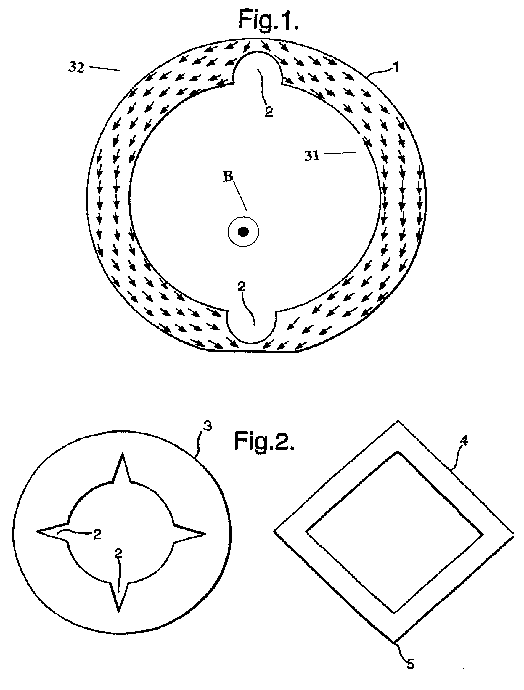 Magnetic element with switchable domain structure