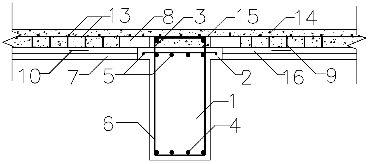 Prefabricated reinforced concrete beam-slab structure system with cast-in-place floors in building structures