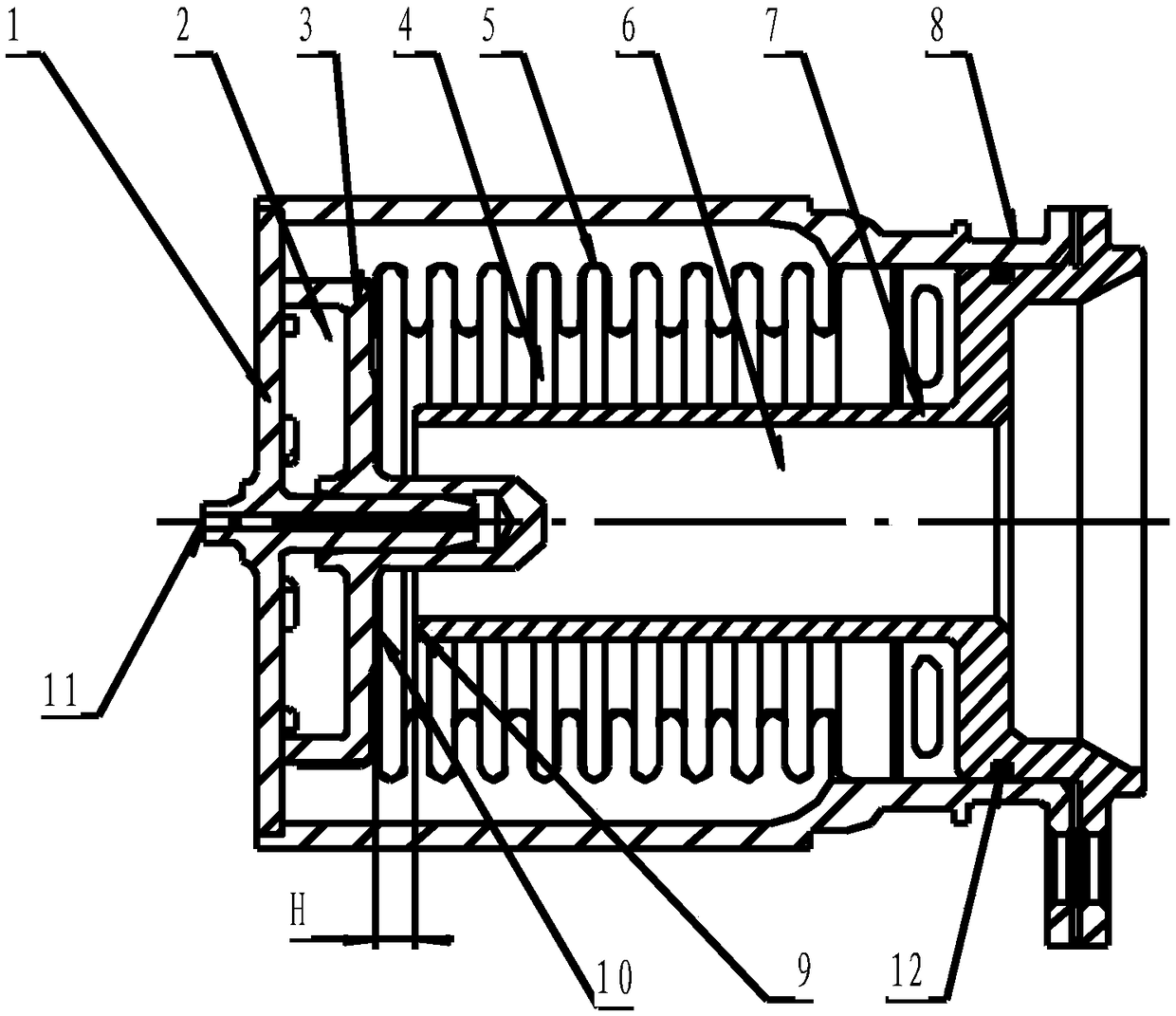 A method for realizing hard sealing of elastic shutter assembly device