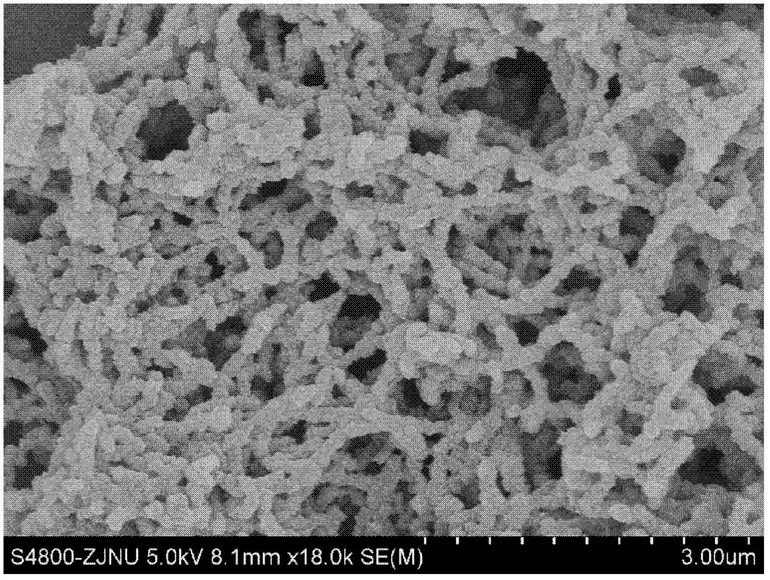 Method for preparing novel carbon material at low temperature for processing dye waste water