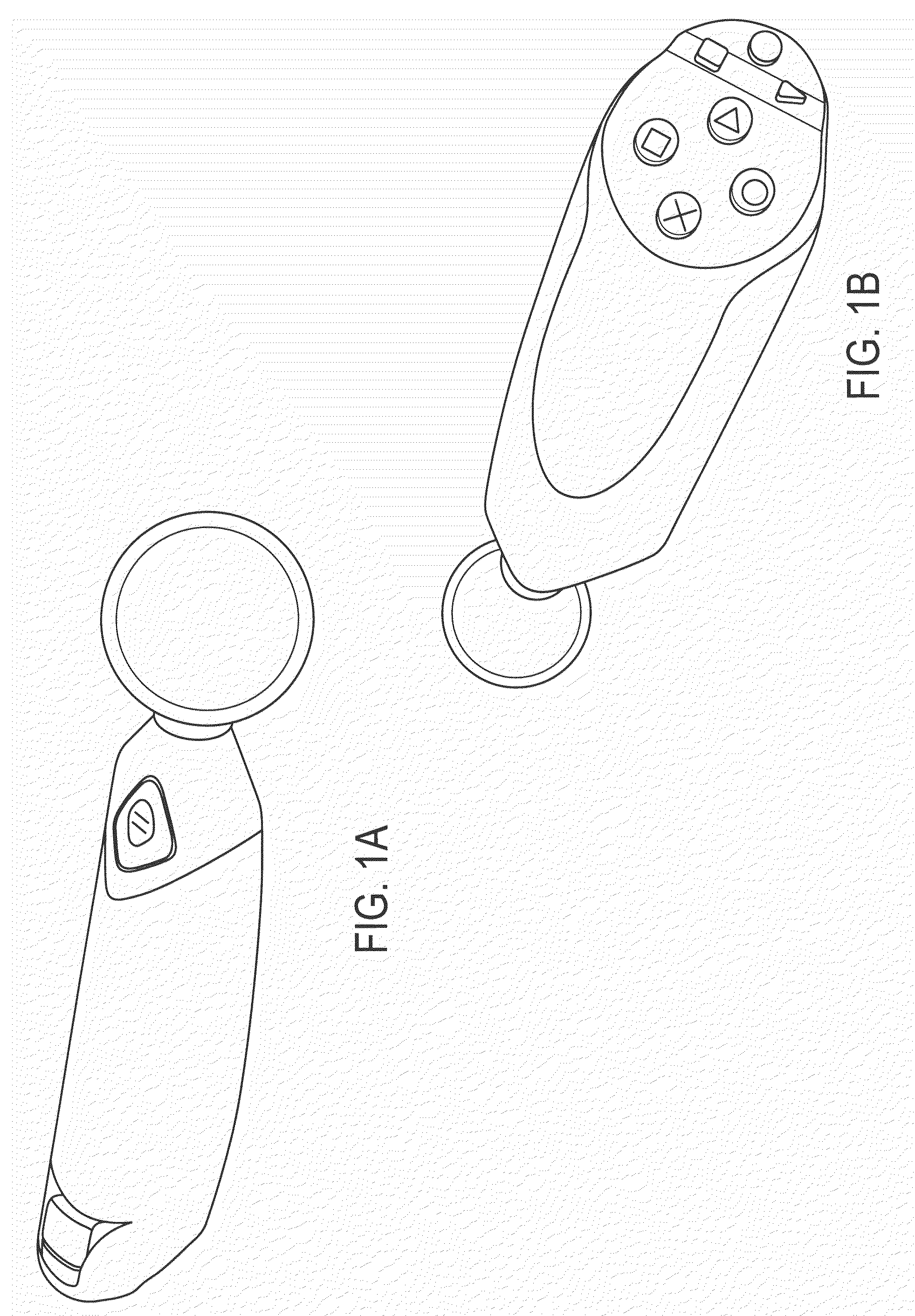 Determining location and movement of ball-attached controller