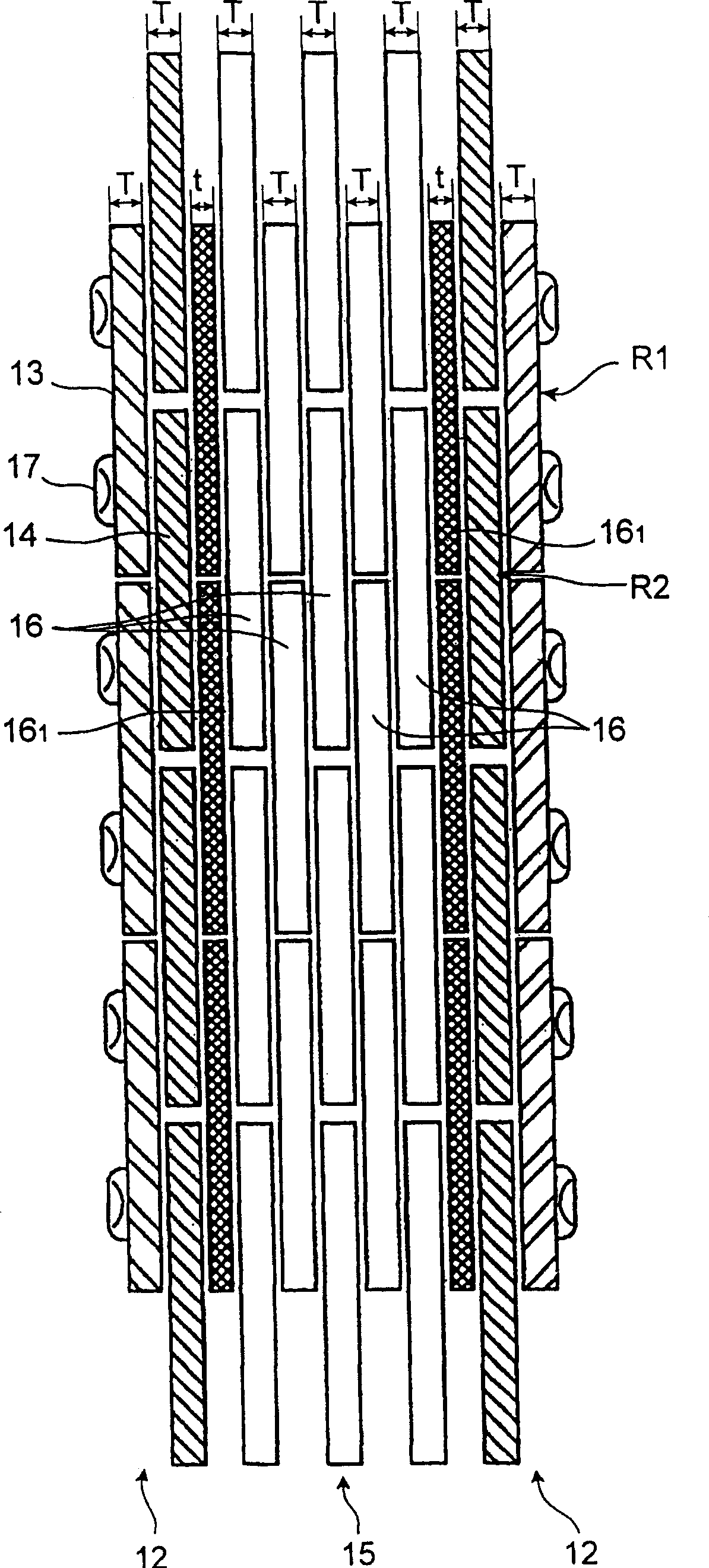 Double-face driving silent chain and silent chain power transmission device using the same