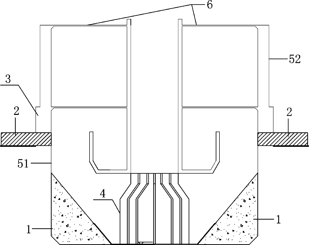 Vertical-open caisson-combined whirling well construction method suitable for complex geological conditions