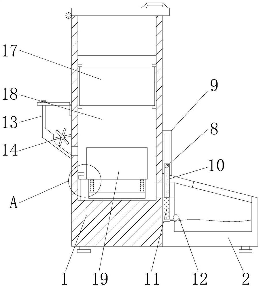 Circulating filtration type automatic water adding device for duckling feeding