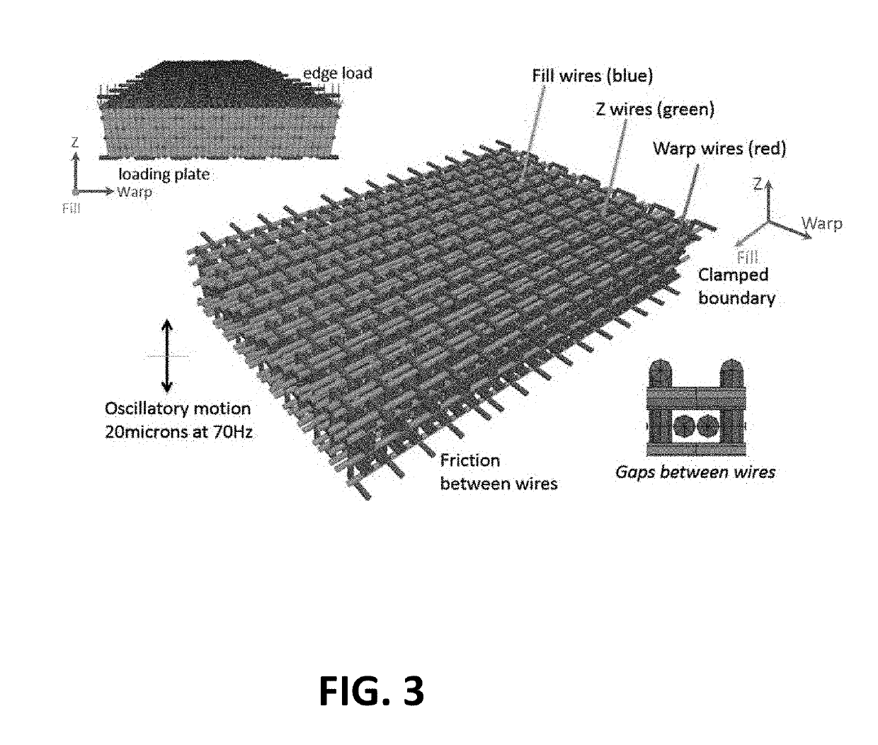 Three dimensional lattice weaves with tailored damping properties
