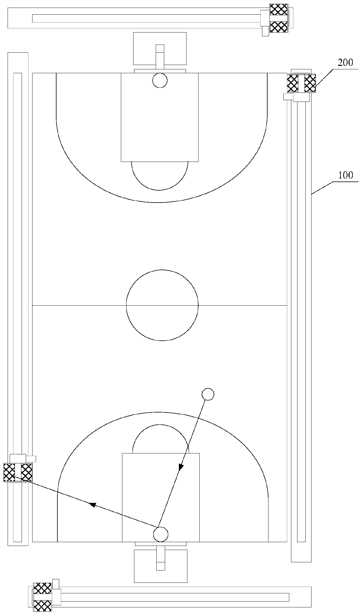 Auxiliary device used for basket shooting training