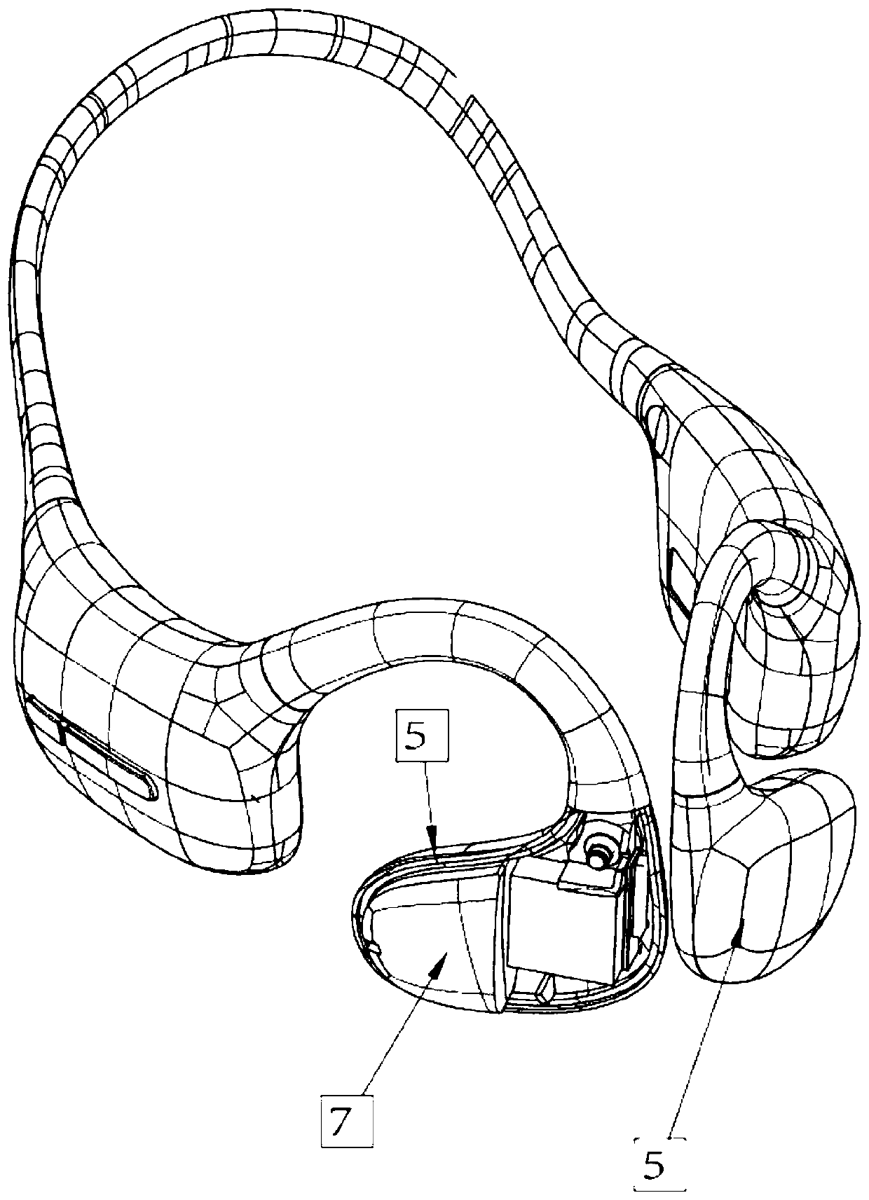 Head-mounted audio guide and positioning audio guiding method