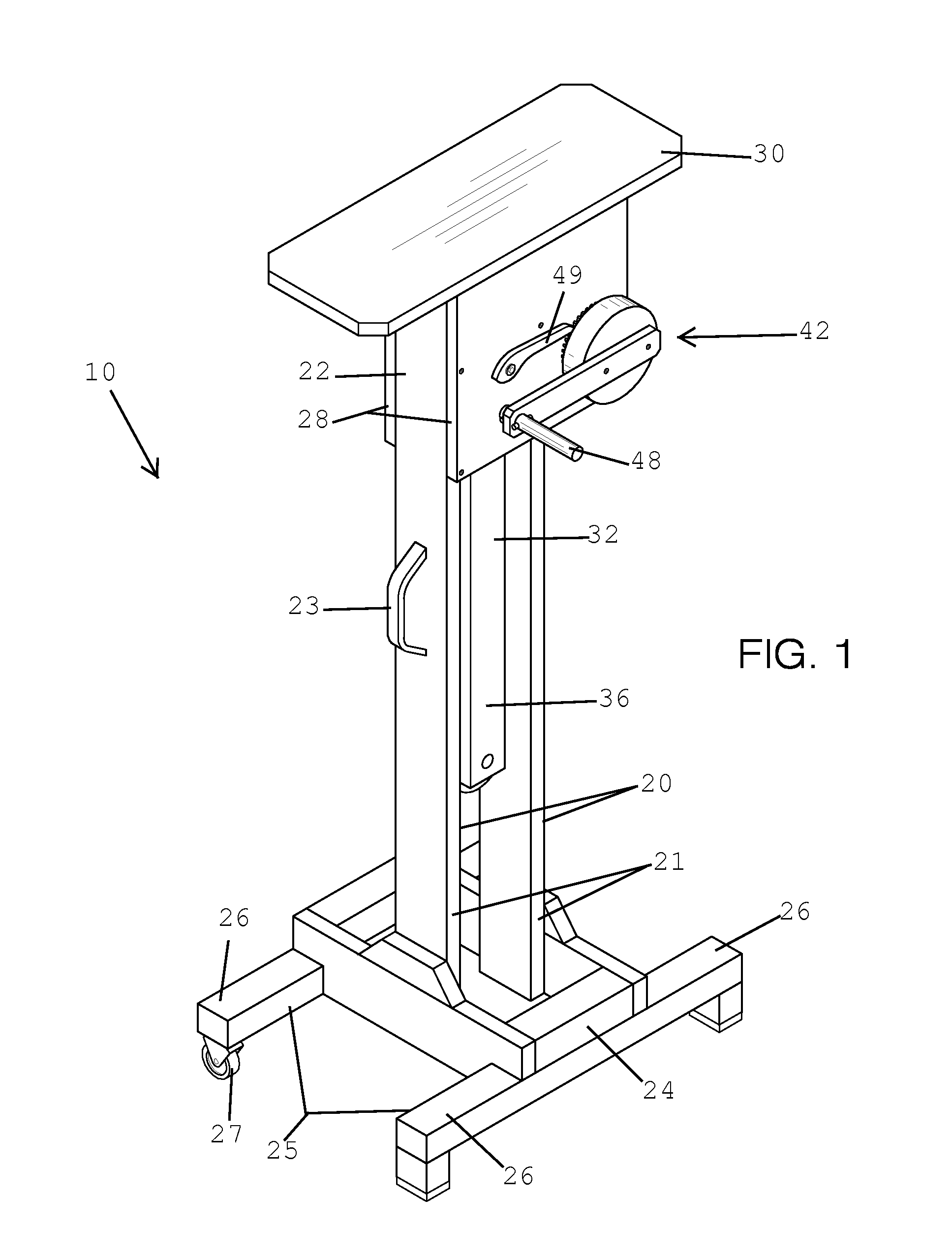 Cabinet lifting device