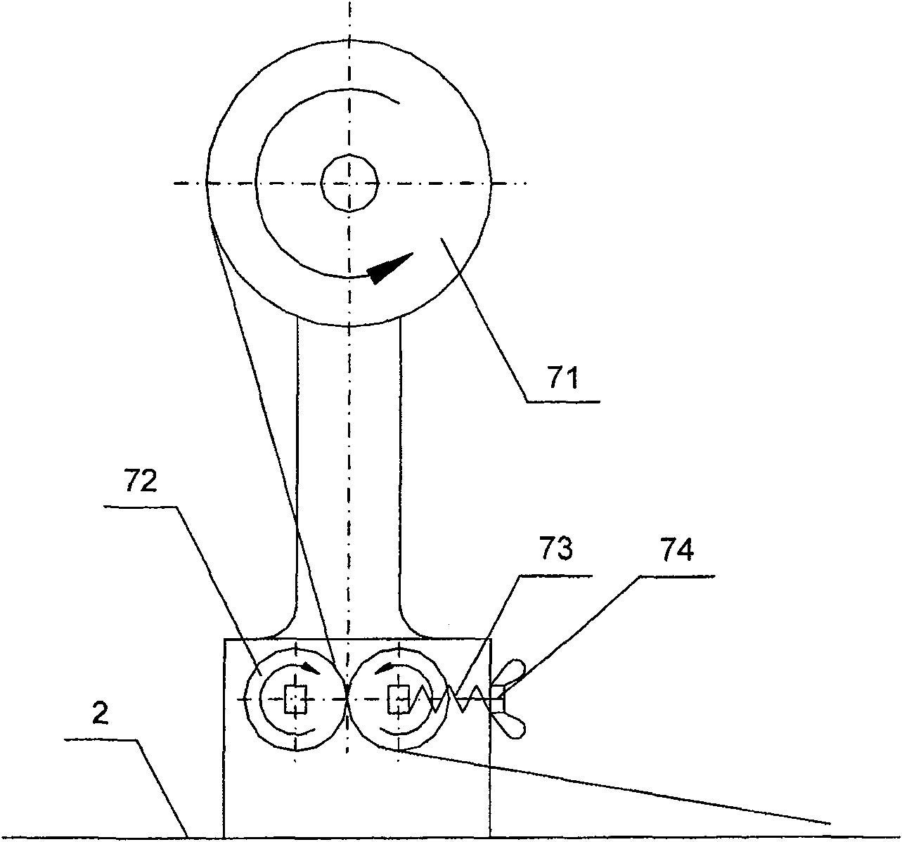 Nano-plate plane glue distributing device and method