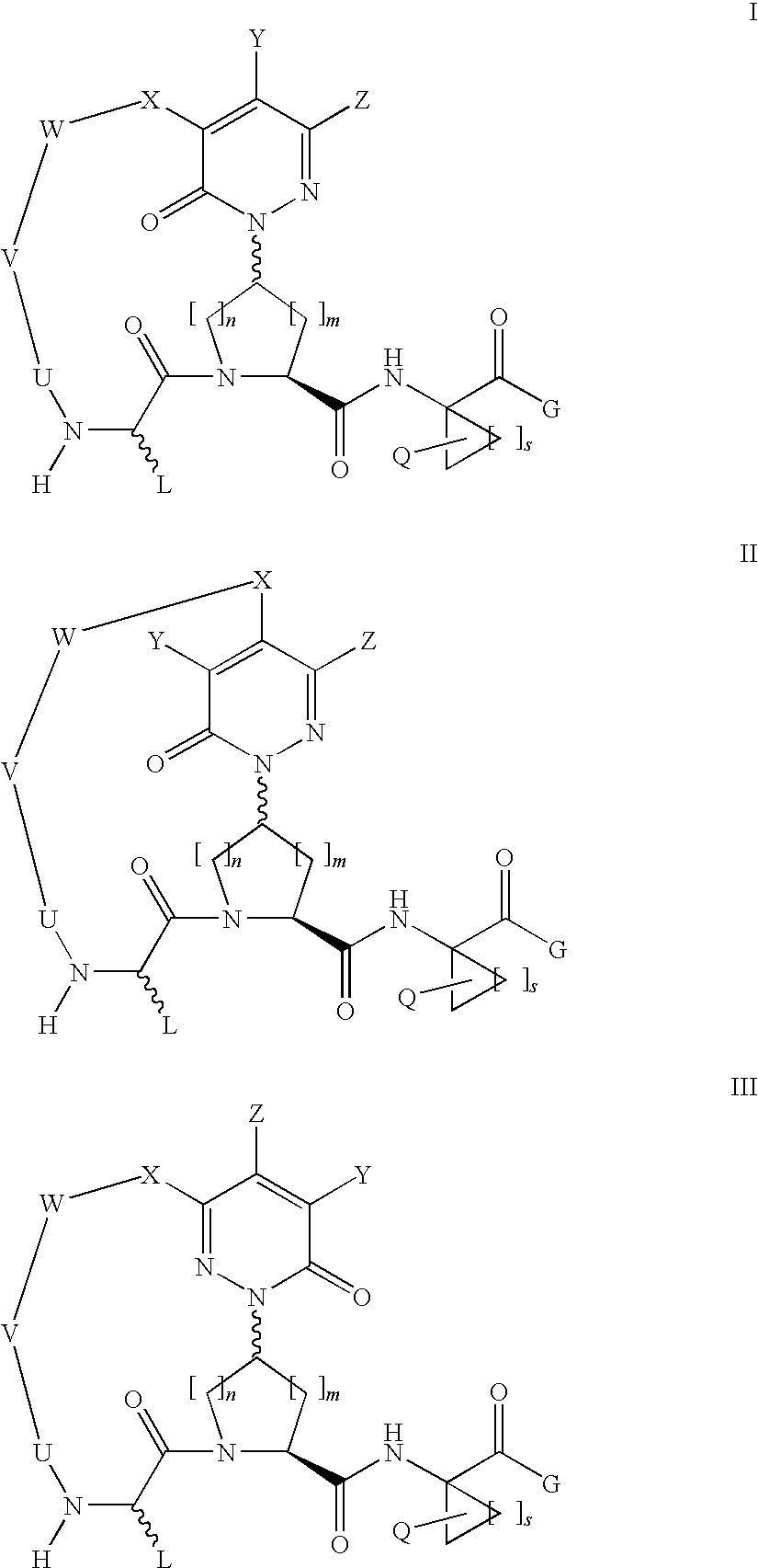 Macrocyclic, pyridazinone-containing hepatitis c serine protease inhibitors