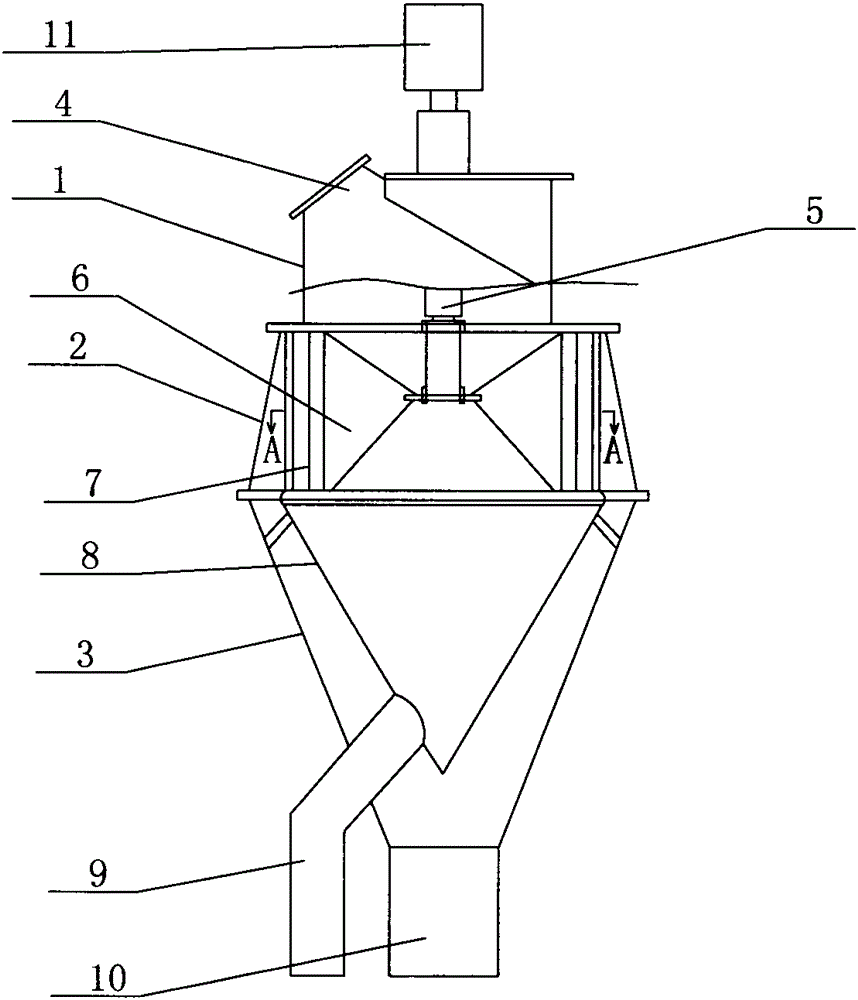 High-efficiency low-energy-consumption powder concentrator