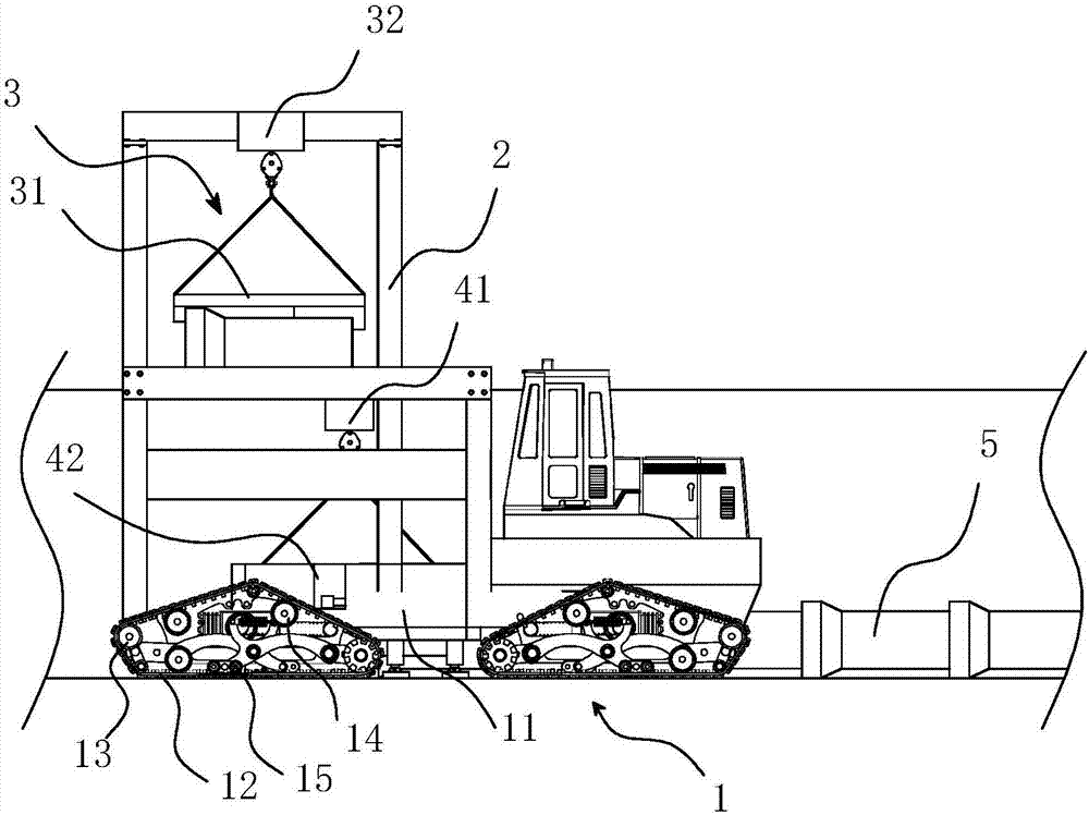 Automatic pipe laying device