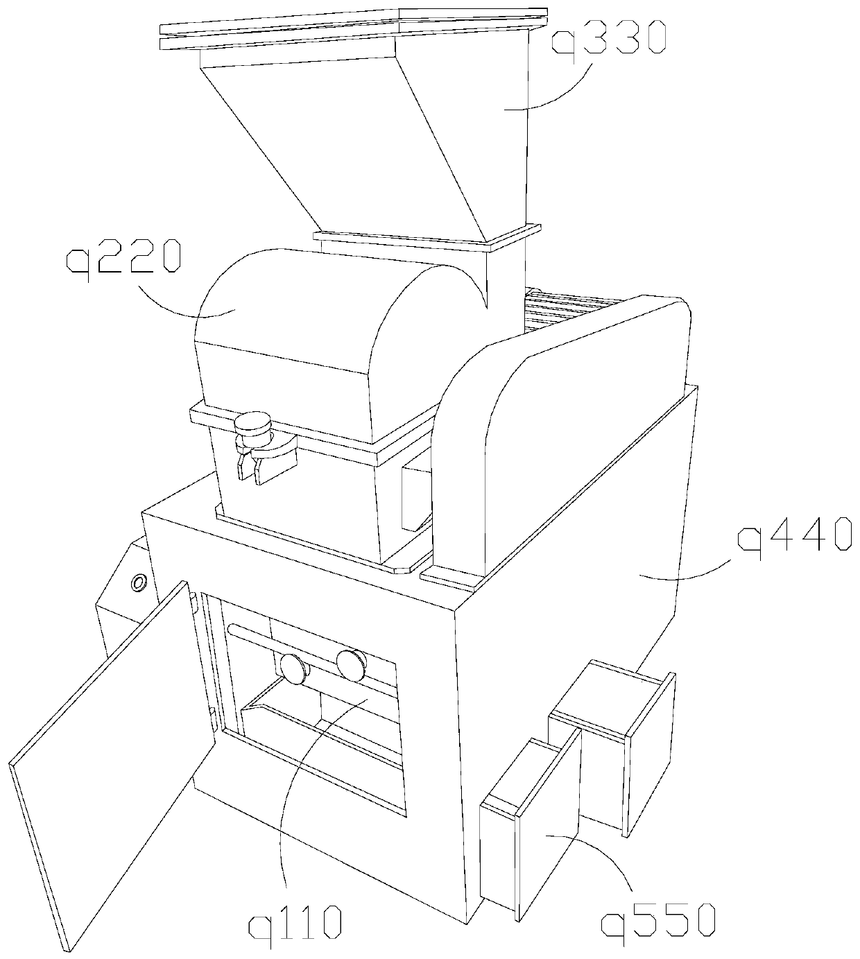 Brittle silver ore dividing machine