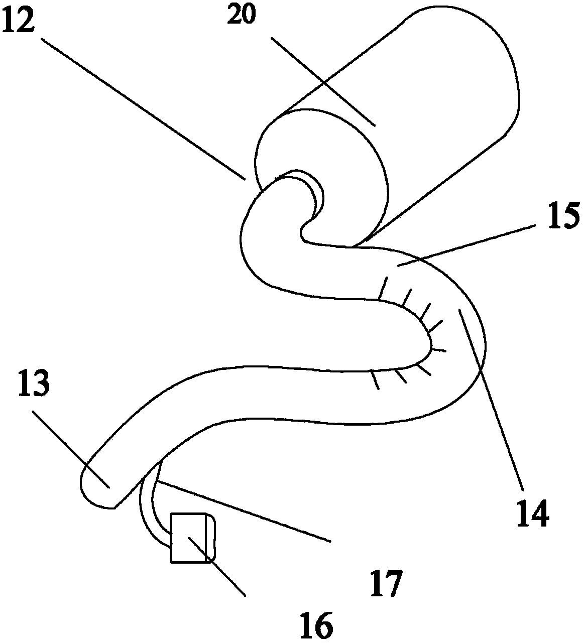 Flow guiding device of fluid container and fluid container with flow guiding device