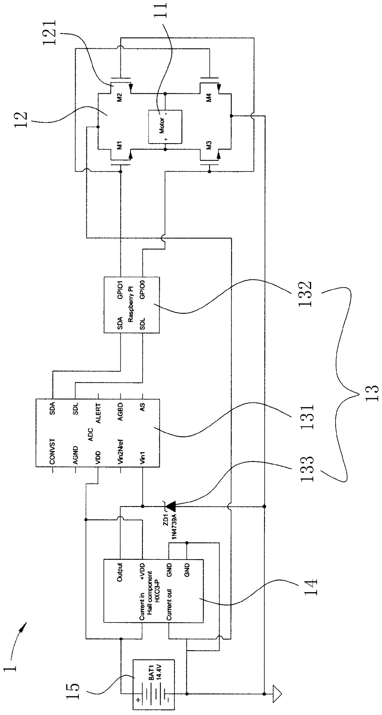 Using Hall components to intelligently detect the electric start rotary motor and its braking mechanism