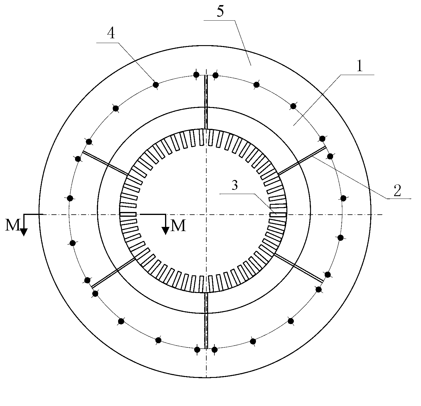 Split piano type shielding device on end part of steam-turbine generator