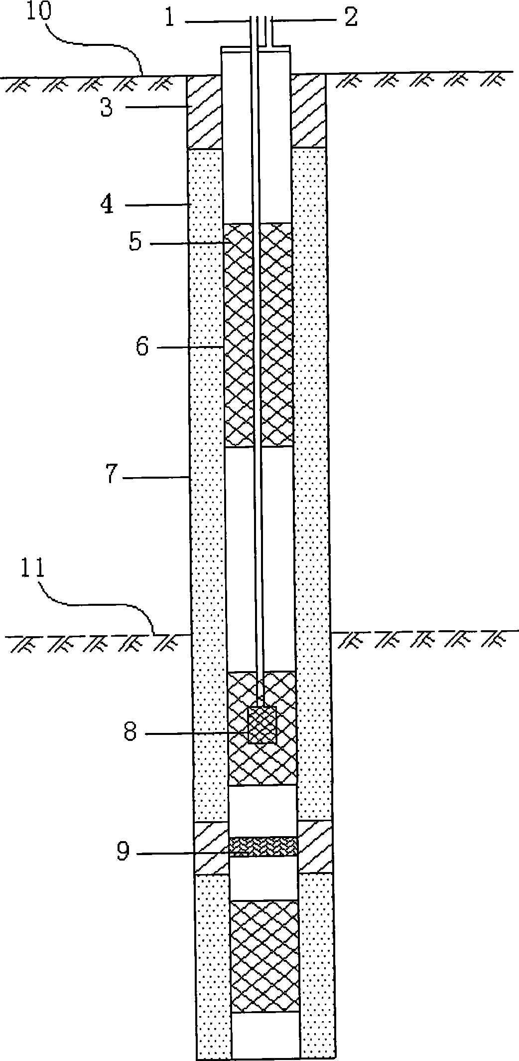 Tube well for simultaneously dewatering and decompressing and technology thereof