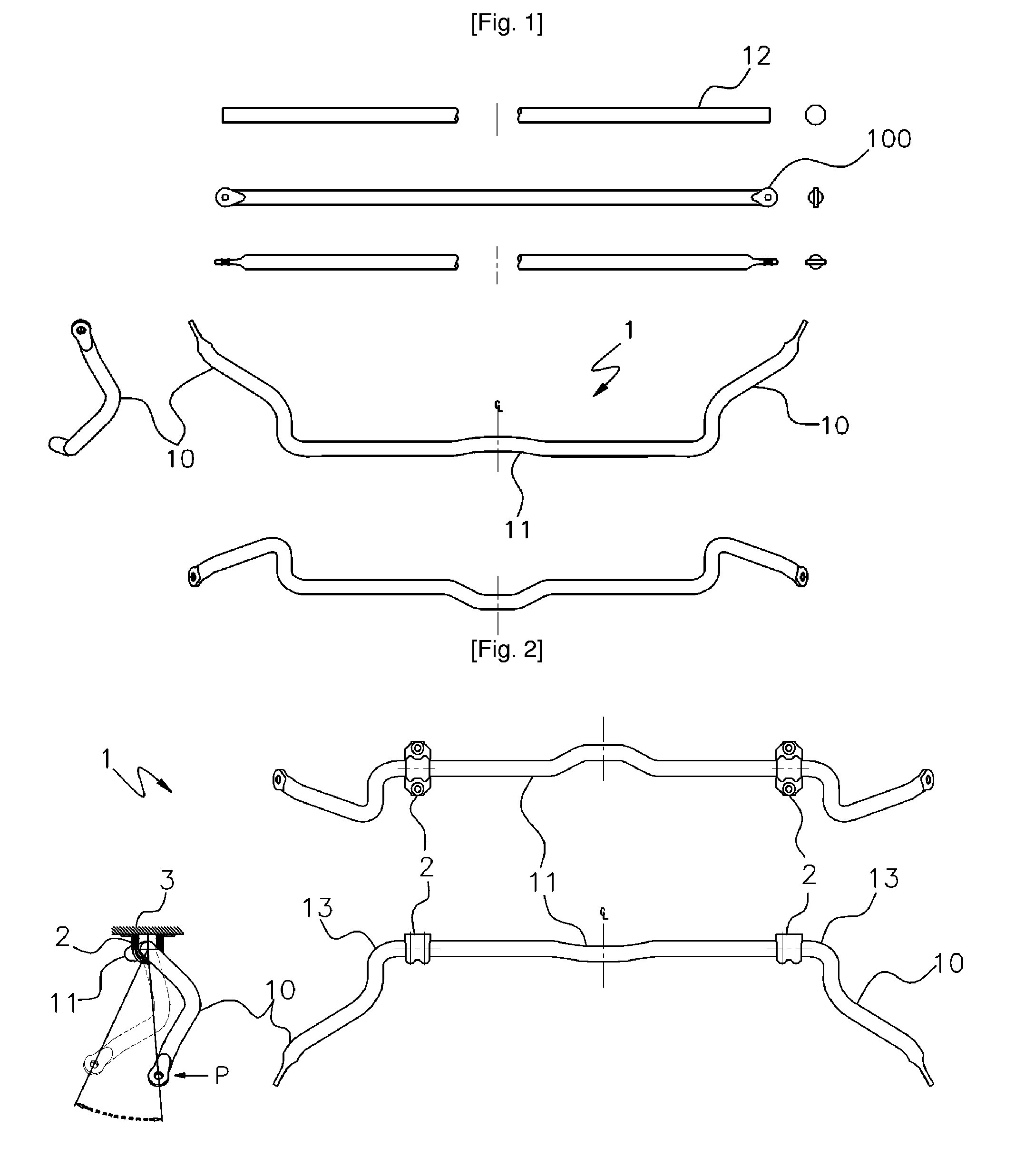 Tapered stabilizer bar having continuously changing cross-section and method for manufacturing the same