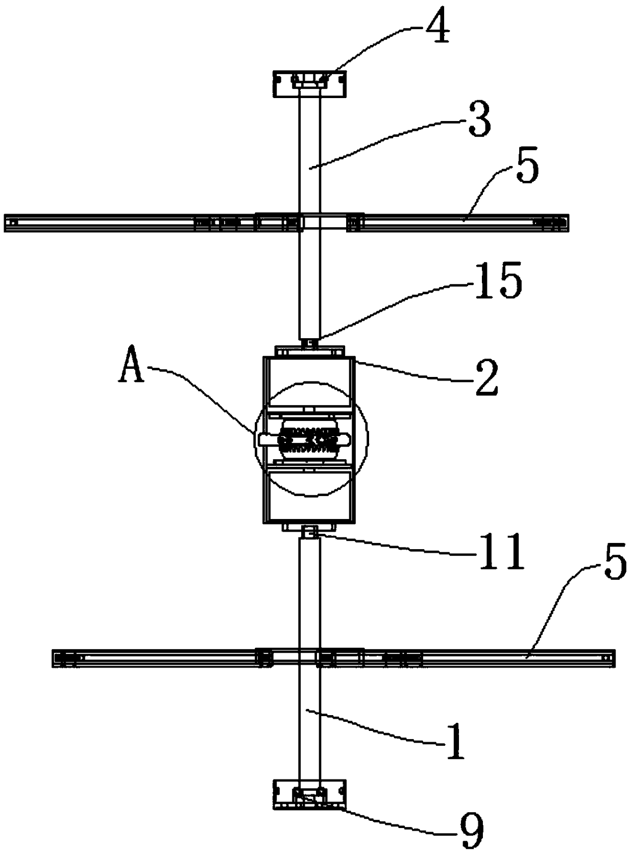 Motor linear array synchronous bidirectional hybrid centrifugal damping wind power generation device