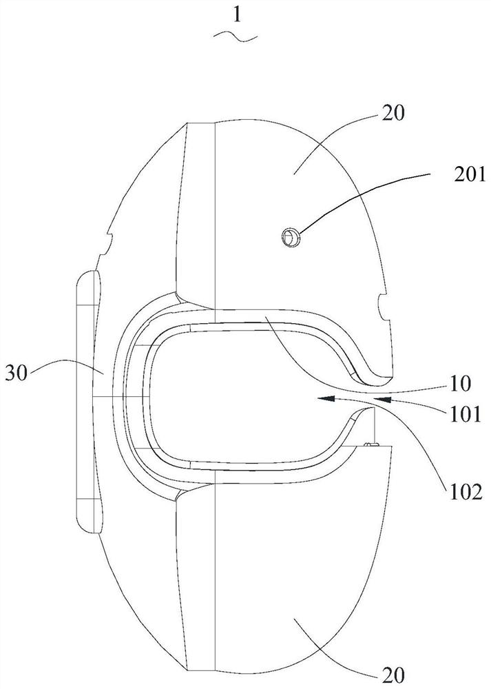 Microphone management method and device of ear clamping type earphone and ear clamping type earphone
