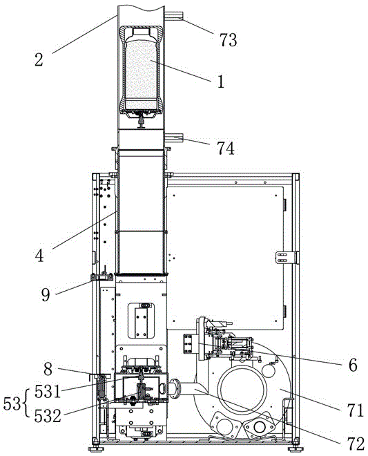 Automatic receiving and transferring device for pneumatic material conveying system
