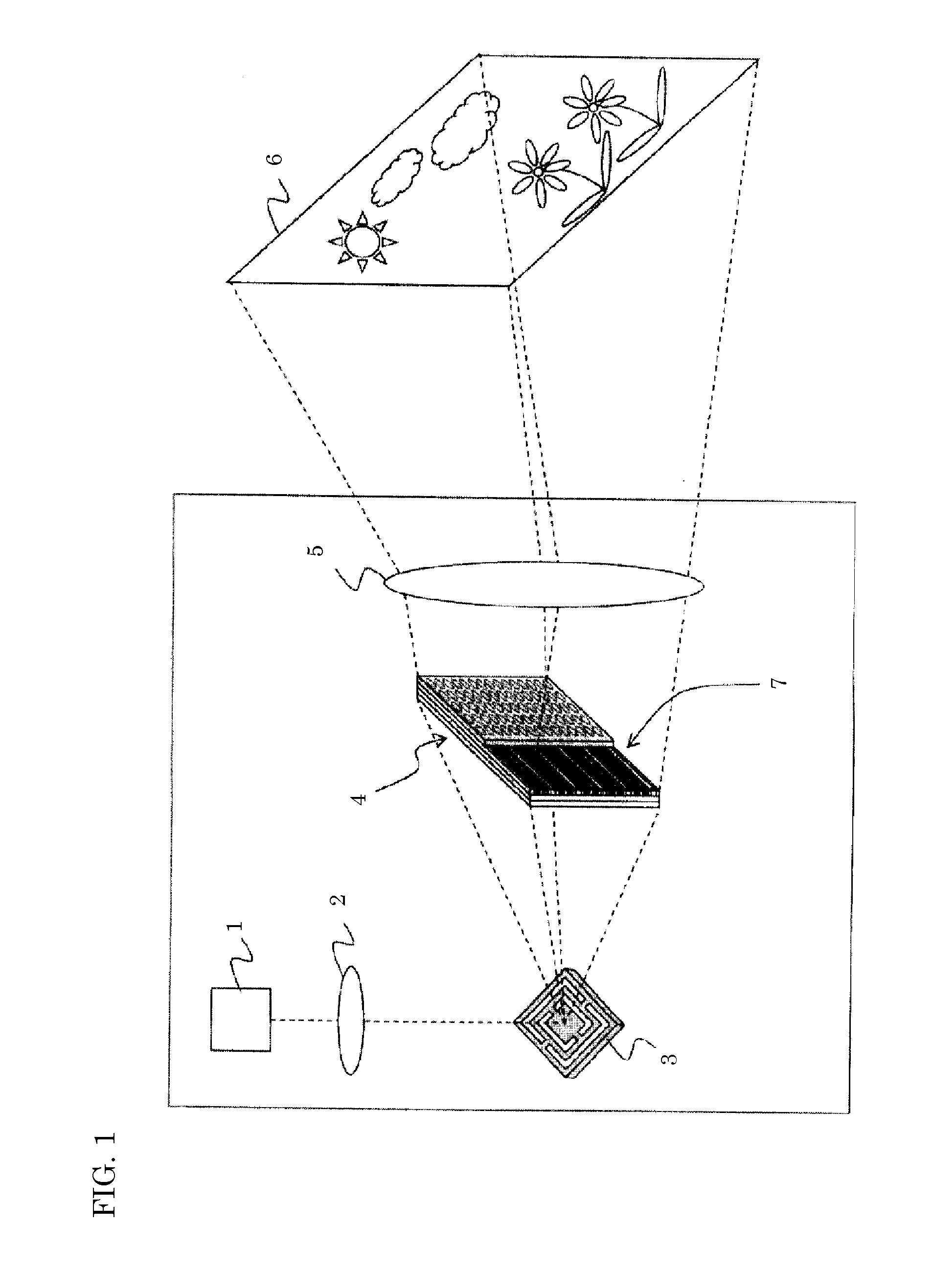 Image display device and light conversion panel used in same