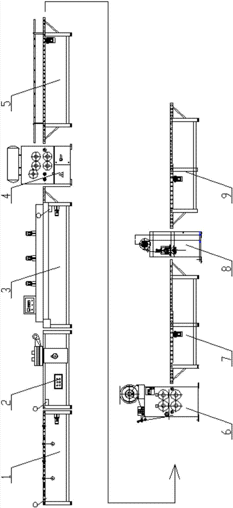 Film-coated decorative plate production line and production process thereof