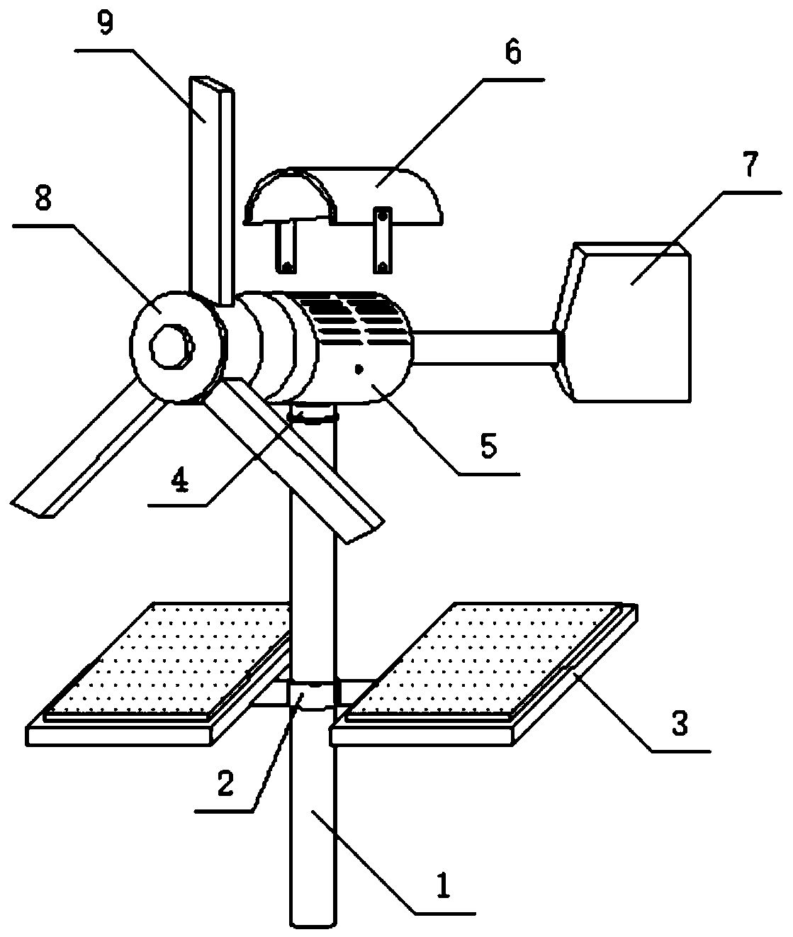 Automatic directional photovoltaic wind-power complementary power generation device