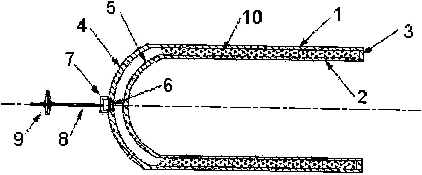 Metal hydride hydrogen compression device with heat source and manufacture method thereof