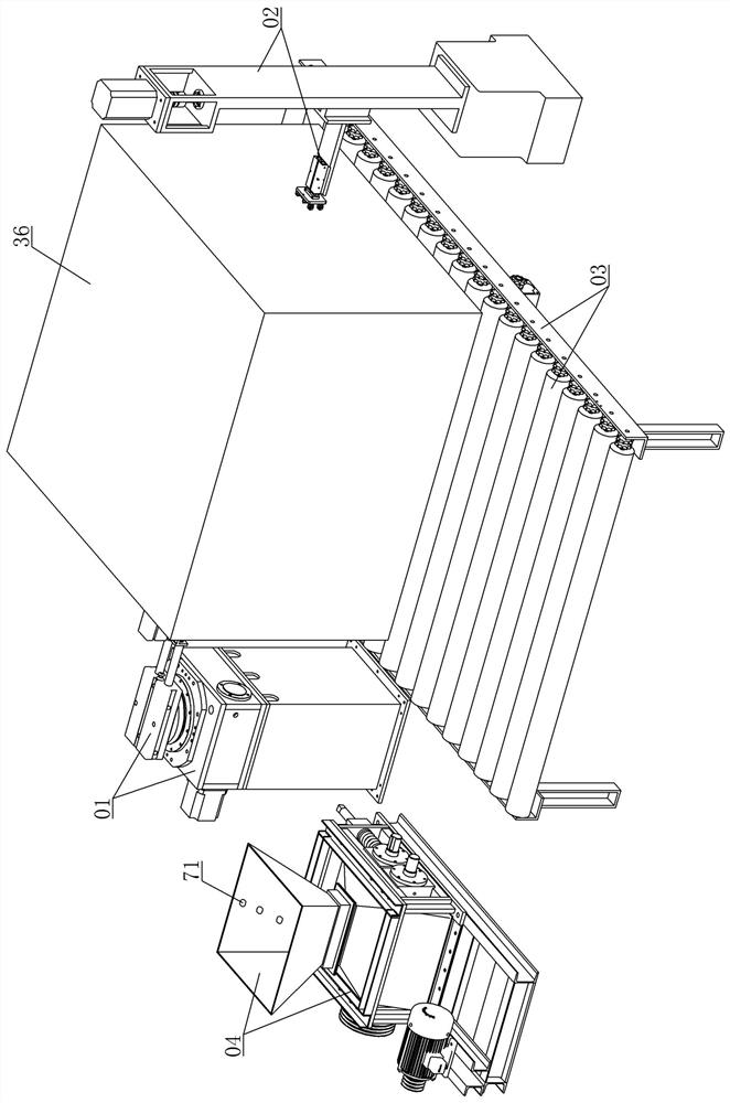 Four-side winding packaging film cold cutting intelligent film detaching equipment