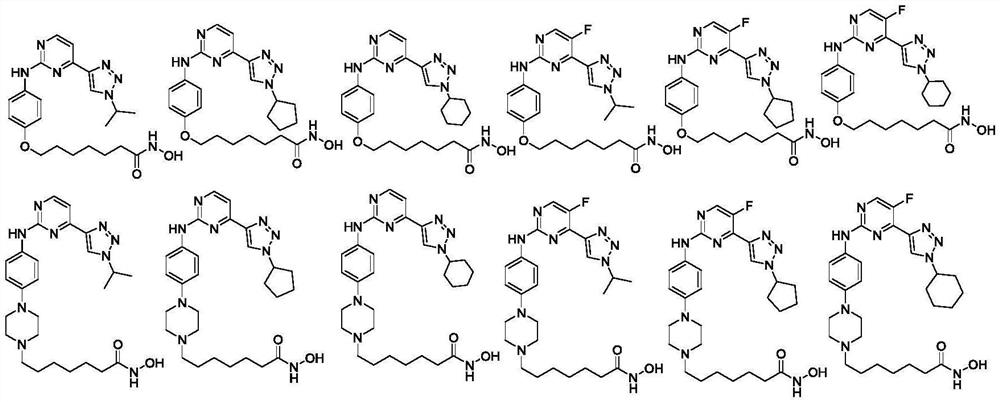 Hydroximic acid-containing 2-phenylaminopyrimidine derivatives and application thereof