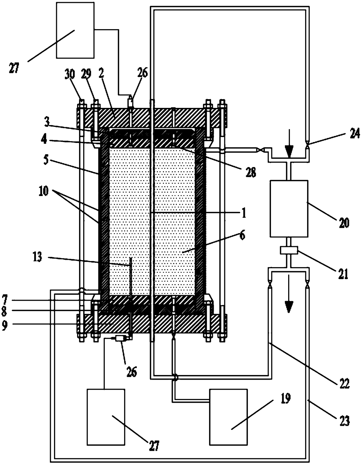 Test system and test method for super-high frost heaving pore water pressure