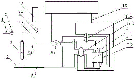 Continuous type CRRT machine capacity balancing device with two circuit breaking devices