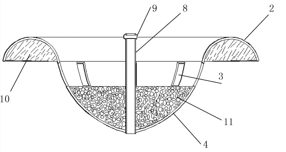 Lotus leaf-shaped aquatic plant cultivating tank and method for manufacturing same