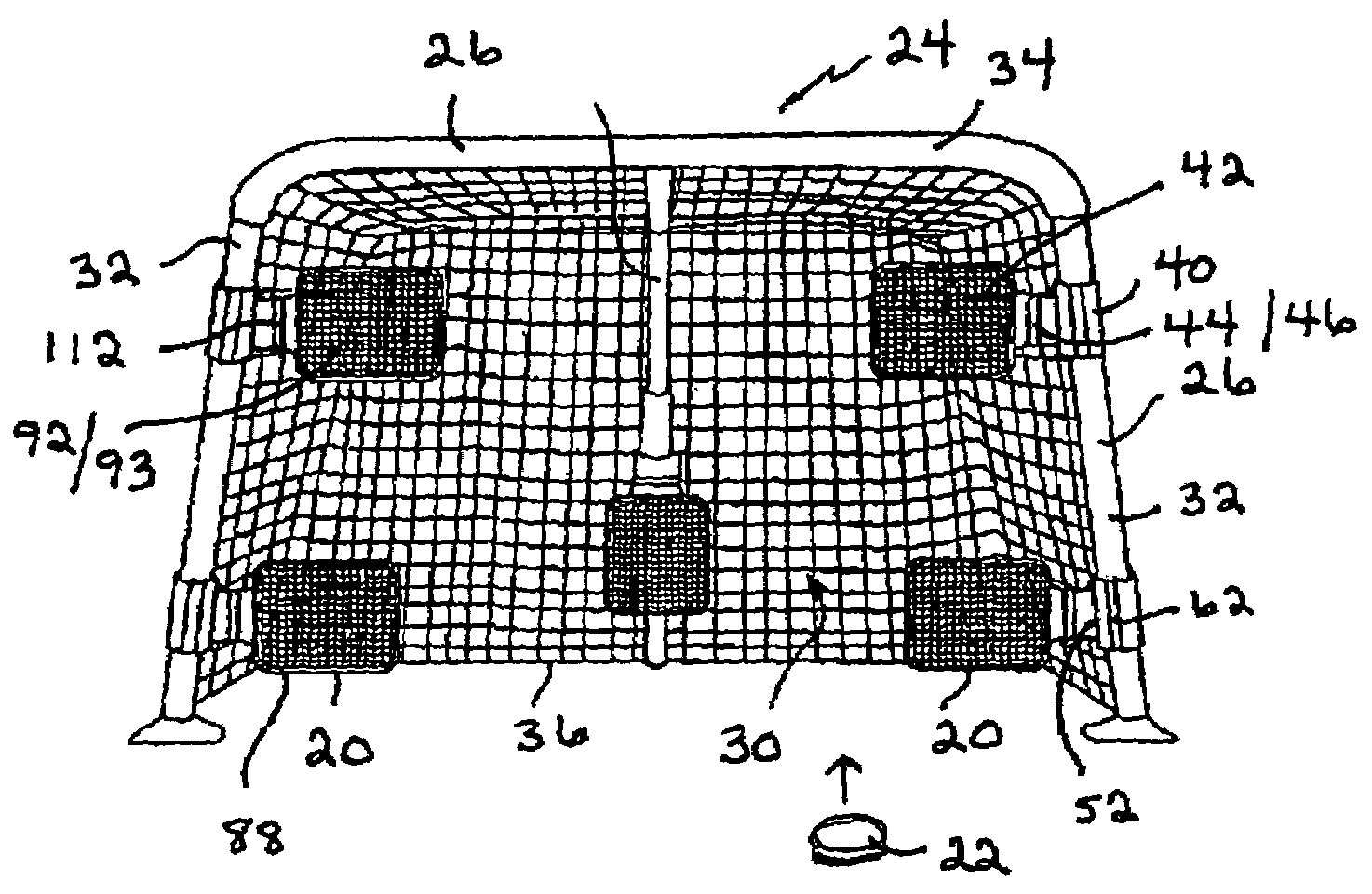 Target apparatus for a sport goal