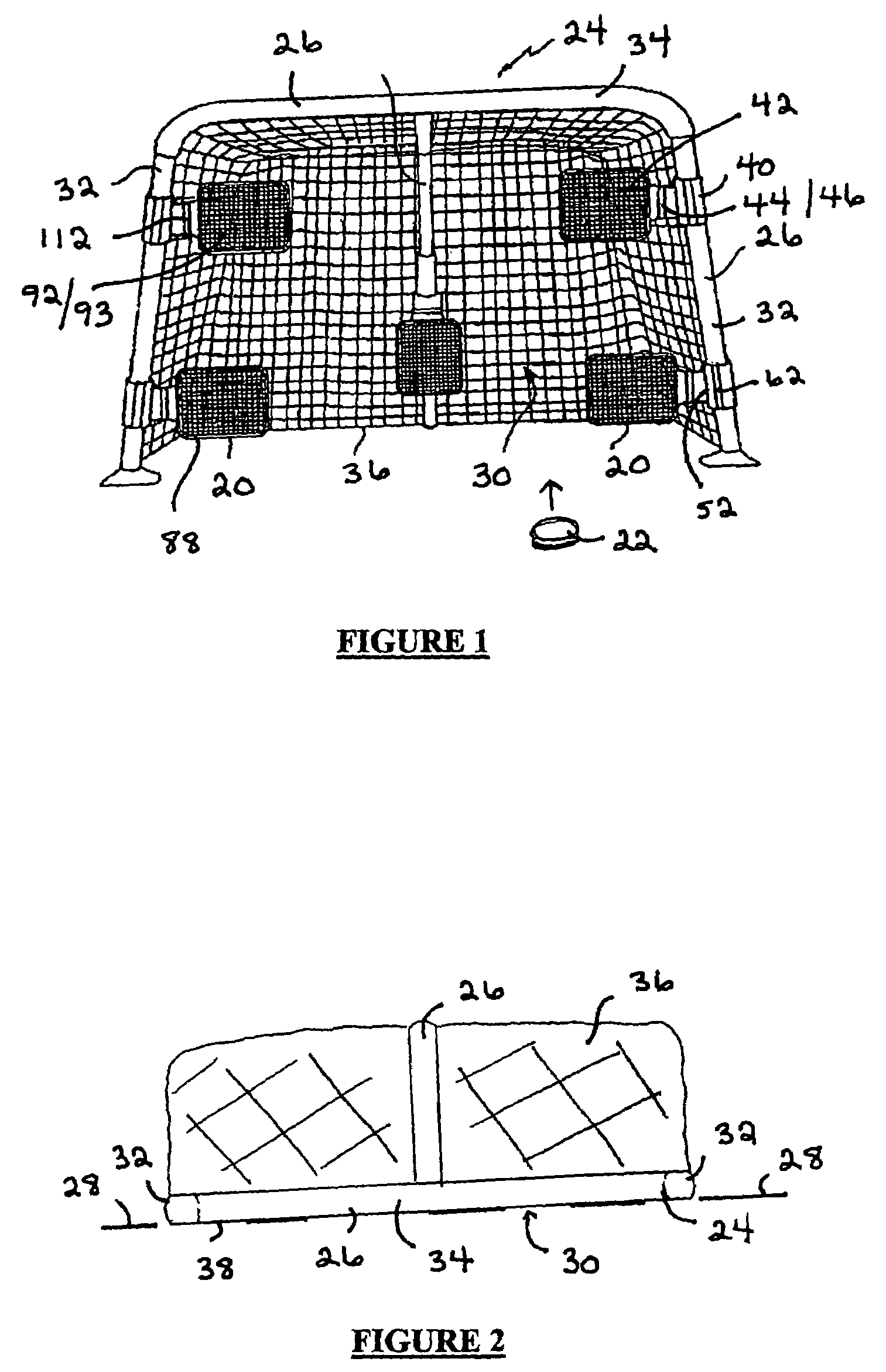Target apparatus for a sport goal
