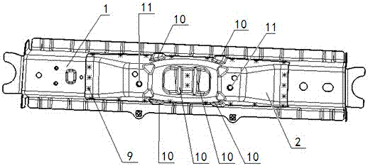 An automobile transmission shaft mounting and fixing structure