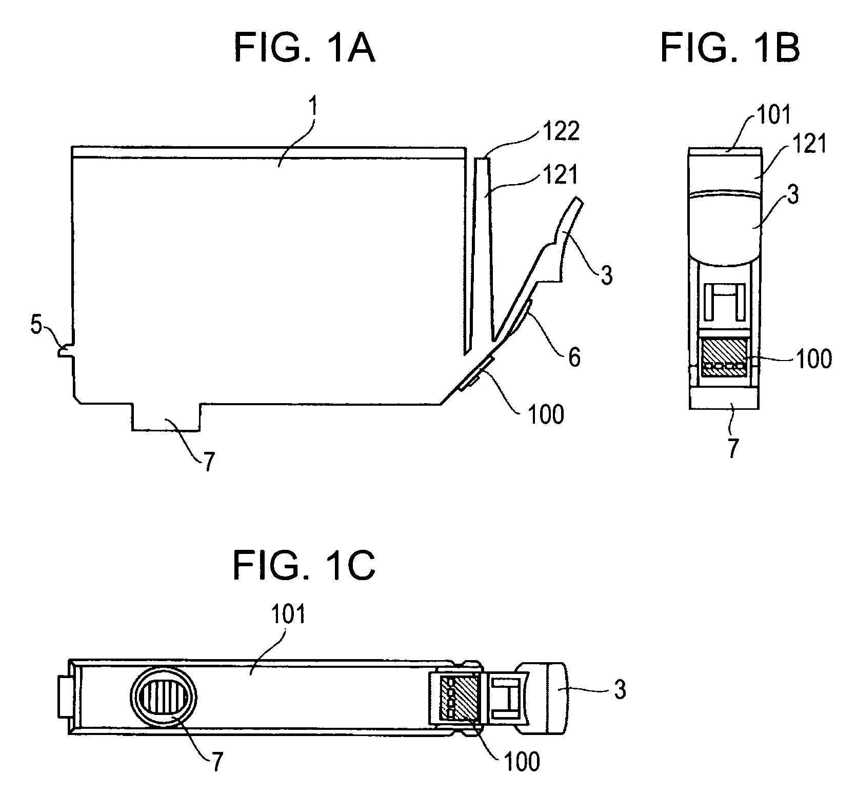 Ink container with light-emitting unit to convey information