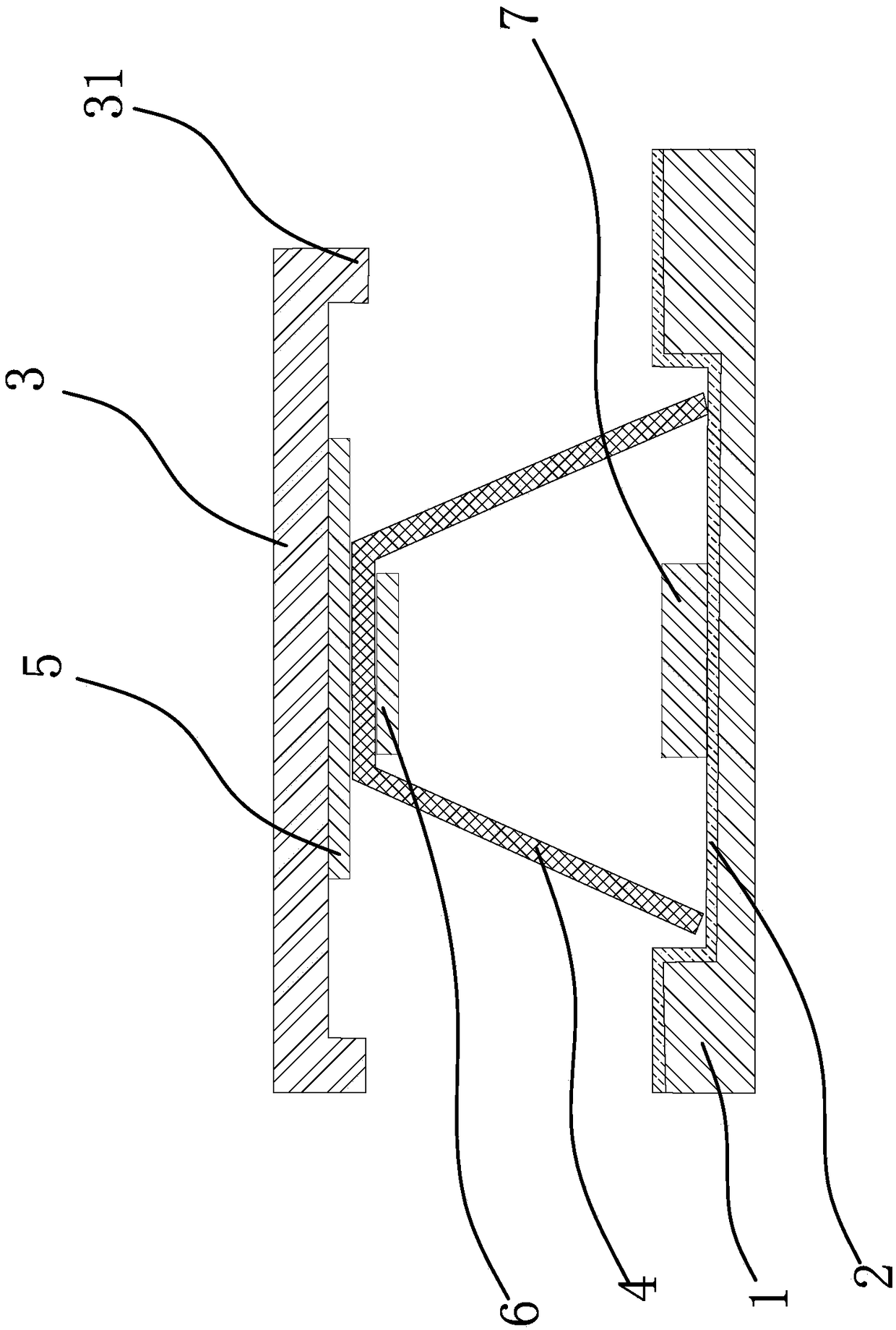 Key structure of keyboard