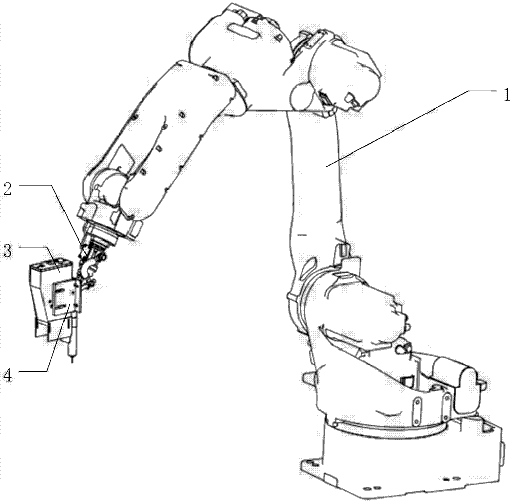 Line laser weld joint automatic tracking system and method for six-axis industrial robot