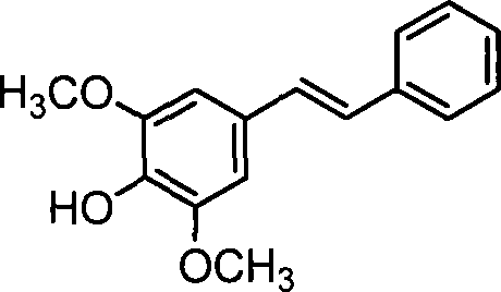 Compound (E)-4-hydroxy-3,5-dimethoxystilbene and preparation thereof