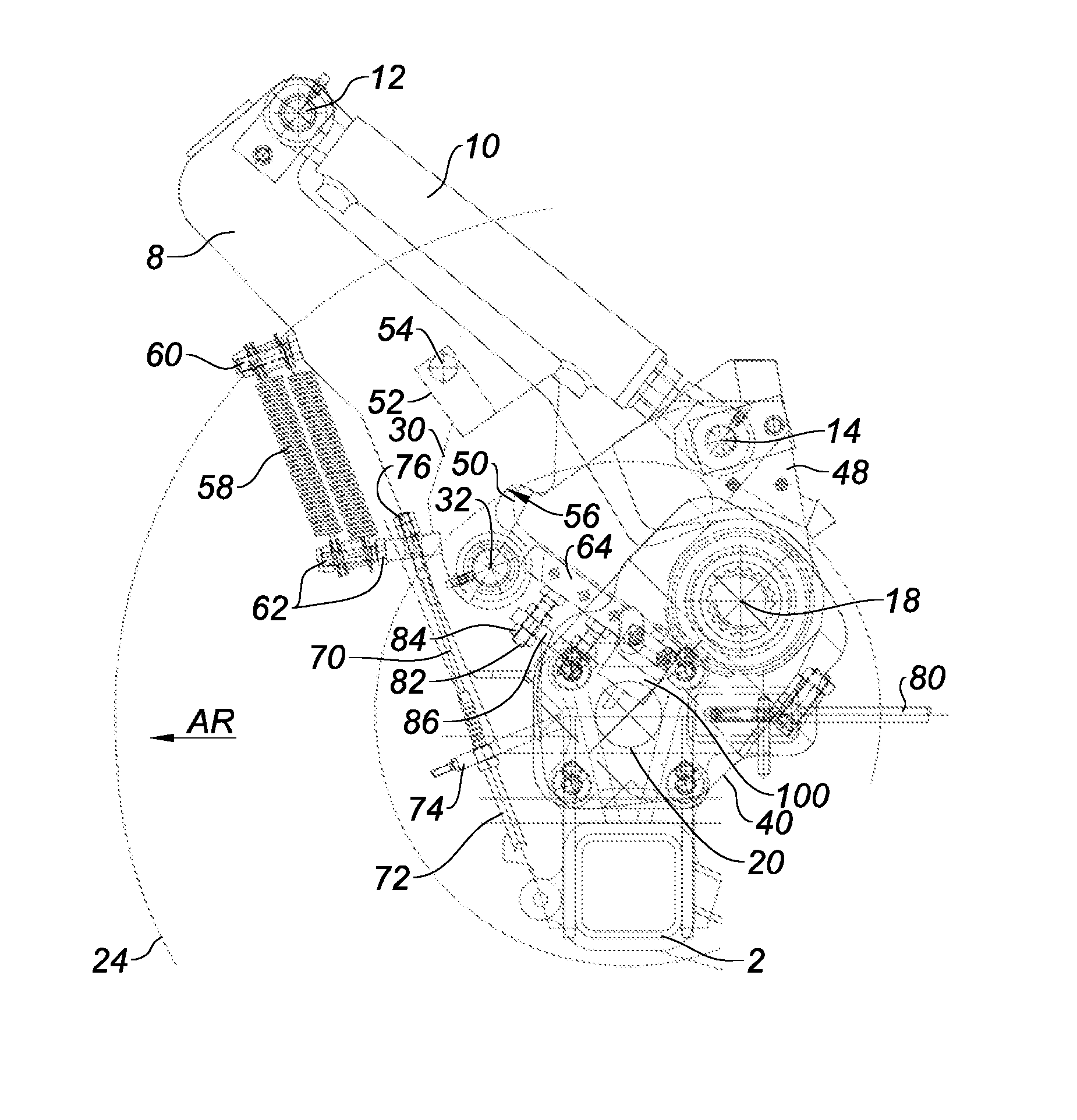 Device for lowering the body of a vehicle including a means for detecting the high position
