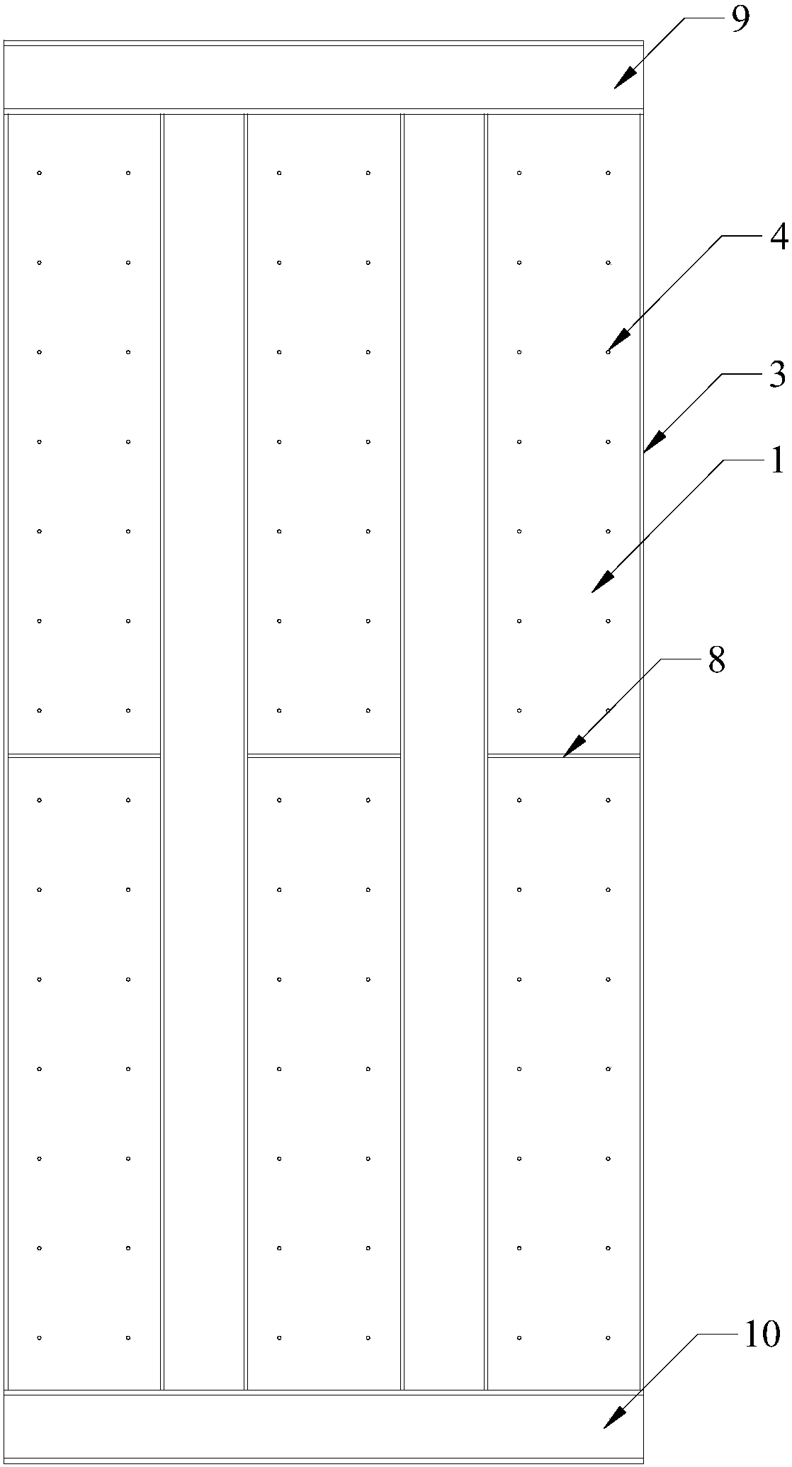 A built-in segmented steel plate-high-strength concrete composite shear wall and its construction method