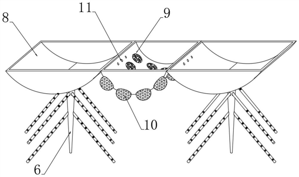 A fertilizer slow-release device suitable for deep and shallow soil root diffusion