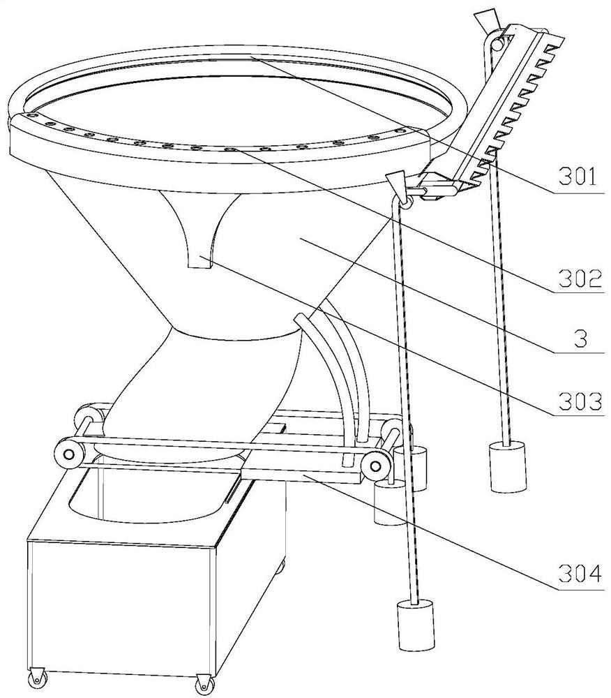 A scanning type bedpan flushing mechanism