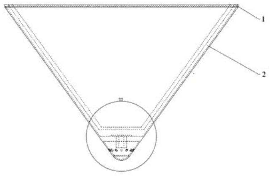 Double-layer wall cap anti-icing system with impact-gas film structure on front edge