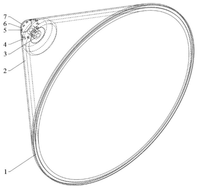 Double-layer wall cap anti-icing system with impact-gas film structure on front edge