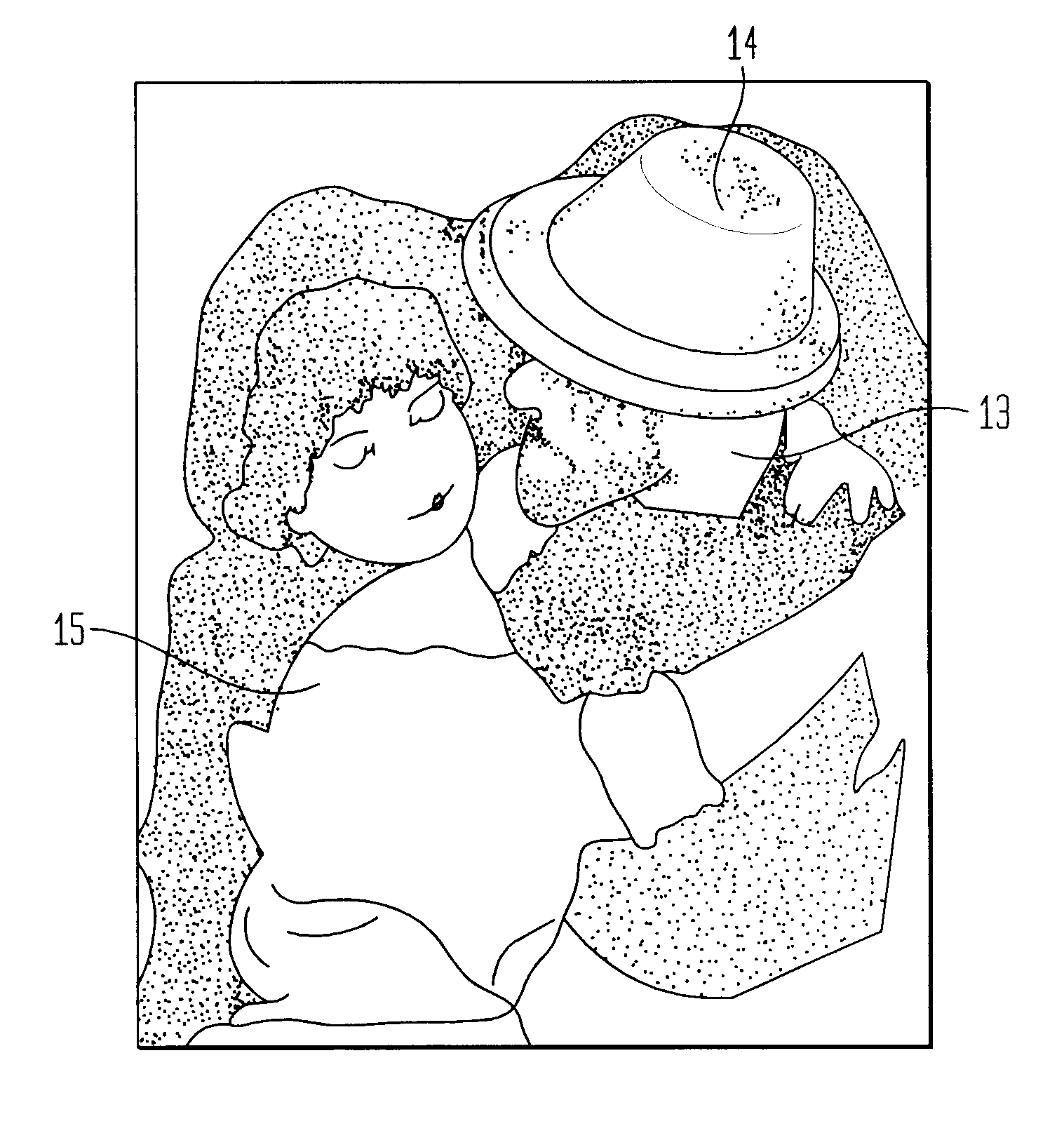 Computer system for converting a colored picture into a color-in line drawing